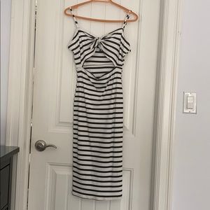 Forever 21 Striped Bodycon Cutout dress